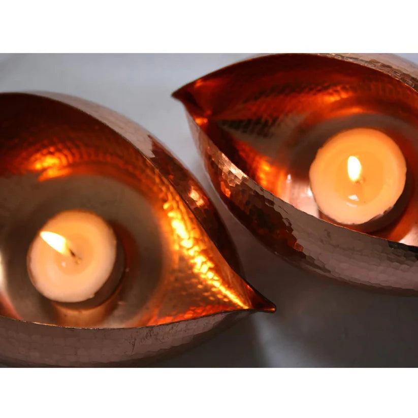 Treasure Exports Pure Copper T-Light Pod Votive Candle Holder - TREASURE EXPORTS