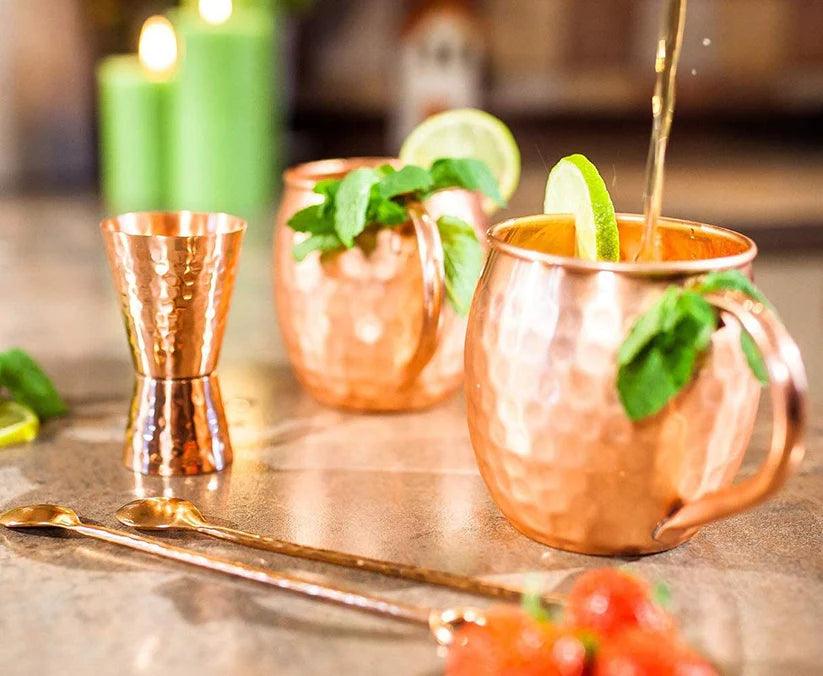 Treasure Exports Pure Copper Hammered Peg Measurer Jigger, Premium Handmade Vintage Jigger 30-60 ml Measuring Jigger for Your Cocktail Mixing, Bar Accessories, Bar Gift Item: 01 Pc. - TREASURE EXPORTS