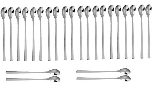 Treasure Exports Extra Long Spoon for Ice Tea, Coffee Ice Cream Spoon for Tall Glasses, Milkshake Spoon: 24 Pcs Set - TREASURE EXPORTS
