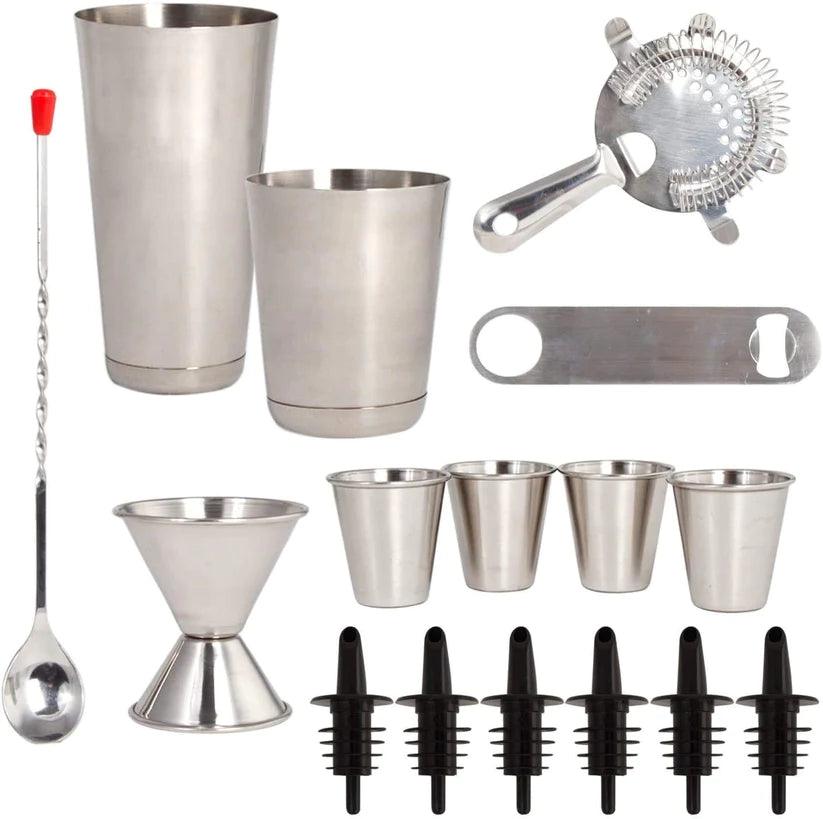 Treasure Exports Home Bar Set, Bartender Set, Complete Bartender Kit, Bartenders Tools - 16 Pcs - TREASURE EXPORTS