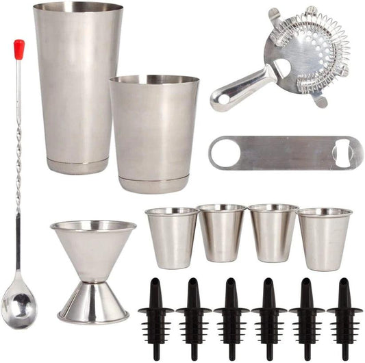 Treasure Exports Home Bar Set, Bartender Set, Complete Bartender Kit, Bartenders Tools - 16 Pcs - TREASURE EXPORTS