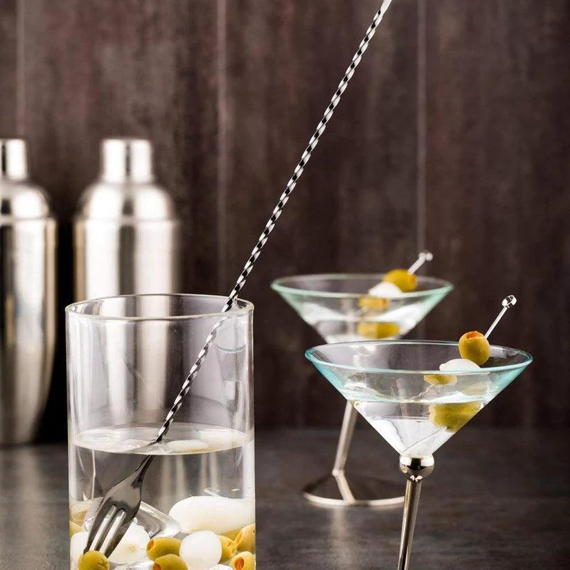 Treasure Exports Double Head Cocktail Drink Mixer Muddler Stirrer Stirring Mixing Spoon Mixing Spoon Home Bar: 2 Pcs Set - TREASURE EXPORTS