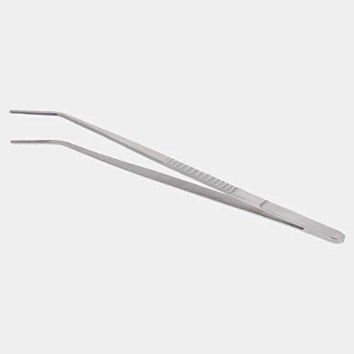 Treasure Exports Extra Long Stainless Steel Kitchen Tweezer, Long Food Tongs, Curved Tip Home Medical Tweezers, Garden Kitchen Tool: 12 Inches - TREASURE EXPORTS