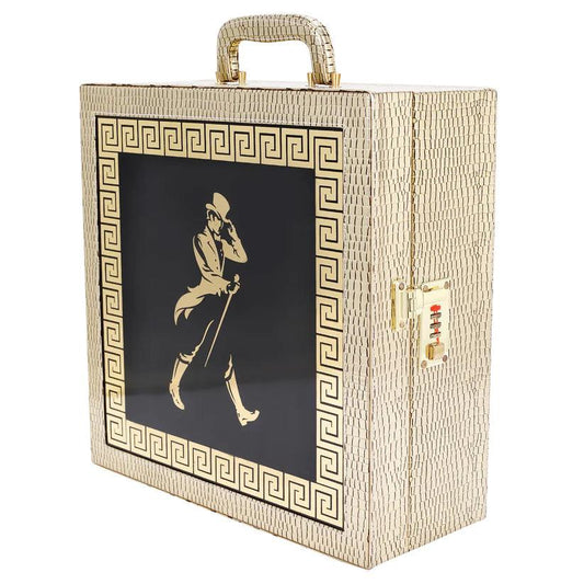 Treasure Exports Premium Bar Set ,Portable Leatherette Bar Set, Travel Bar Set for car | 6 Whiskey Glasses (Golden) - TREASURE EXPORTS