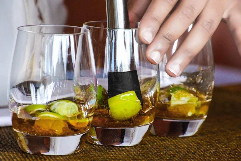 Treasure Exports Premium Cocktail Shaker with Stainless Steel Cobbler Shaker Mixing Spoon Muddler, 4 Pourers and Measuring Jigger Mixer: 8 Pcs - TREASURE EXPORTS