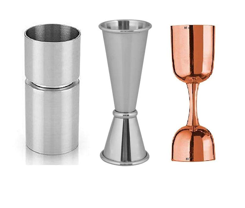 Treasure Exports Steel Peg Measure Bar Tool - Set of 3 Measuring Bar Cup Silver - TREASURE EXPORTS