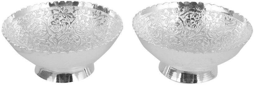 Treasure Exports Silver Plated Brass Bowl Set of 5 Pcs with Box Packing - TREASURE EXPORTS