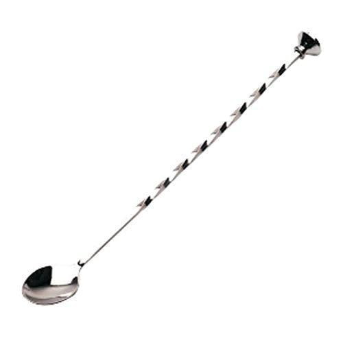 Treasure Exports Premium Bar Stirrer Spoon Twisted with Muddler top, Cocktail Mixing Spoon, Long Handle Stirring Spoon :4 pcs - TREASURE EXPORTS