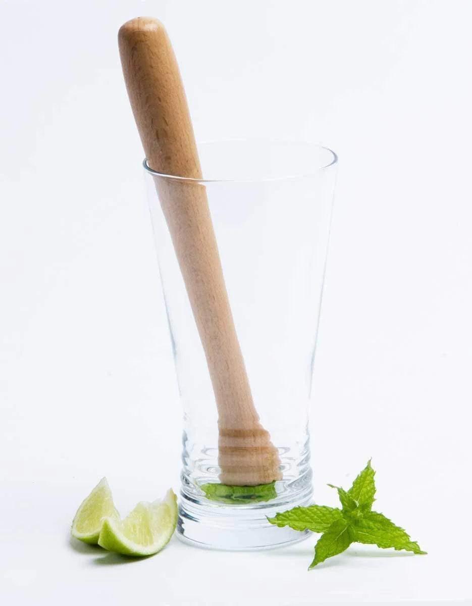 Treasure Exports Premium Bar Stirrer Spoon Twisted with Muddler top Wooden Mojito Muddler Cocktail Mixing Spoon Bar Spoon 11" Length - TREASURE EXPORTS