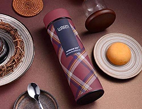 Treasure Exports Double Wall Vacuum Insulated Stainless Steel Flask BPA Free Thermos Travel Water Bottle Sipper 480 ml - Hot and Cold 12 Hours Red(Warm) - TREASURE EXPORTS