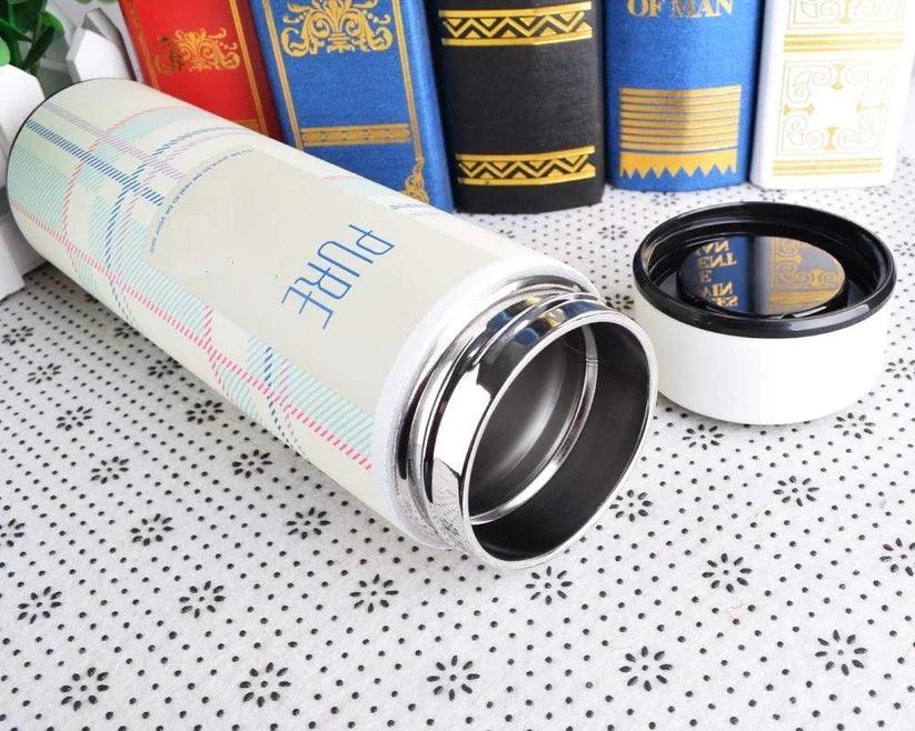 Treasure Exports Double Wall Vacuum Insulated Stainless Steel Flask 480 ml Hot and Cold 12 Hours, Off-White Color (Pure) - TREASURE EXPORTS