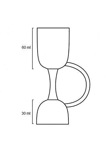 Treasure Exports Premium Peg Measurer Jigger 30 & 60 ml, Cocktail Jigger Shot Glass Drink Measuring Bar Tool Double Side Jigger - Limited Edition - TREASURE EXPORTS