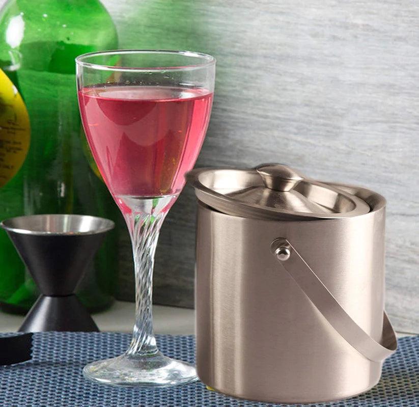 Treasure Exports Bar Set for Drink Mixing Bar Tools: Ice Bucket Peg Measurer 30-60 ml Teardrop Bar Spoon Ice Tong Bottle Opener Pourer Muddler: 8 Pcs Set - TREASURE EXPORTS