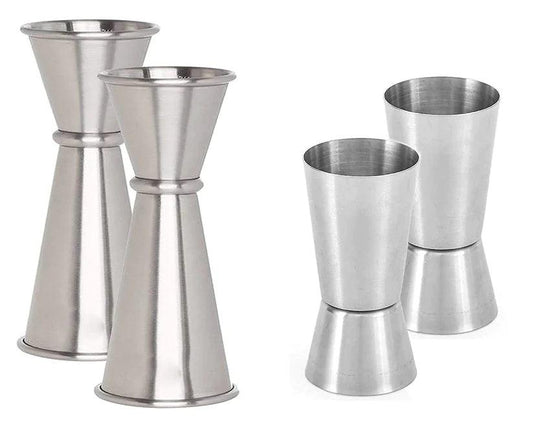 Treasure Exports Stainless Steel Doubled Sided Peg Measure Bar Tool Accessory 30/60 ML Set of 4 Pieces - TREASURE EXPORTS