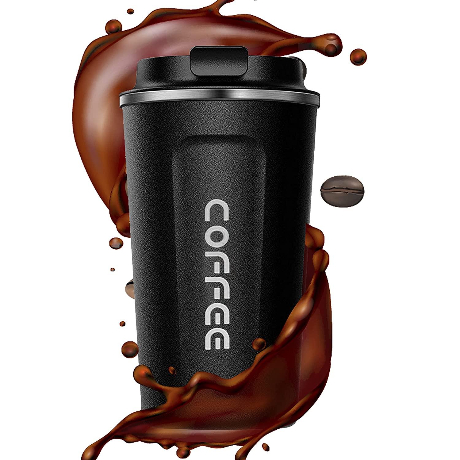 Treasure Stainless Steel Vacuum Insulated Thermal Mug Double Wall Travel Tea, Coffee Mug with Leak Proof Lid & Temperature Display Insulated Hot & Cold Mug 510 ml - TREASURE EXPORTS