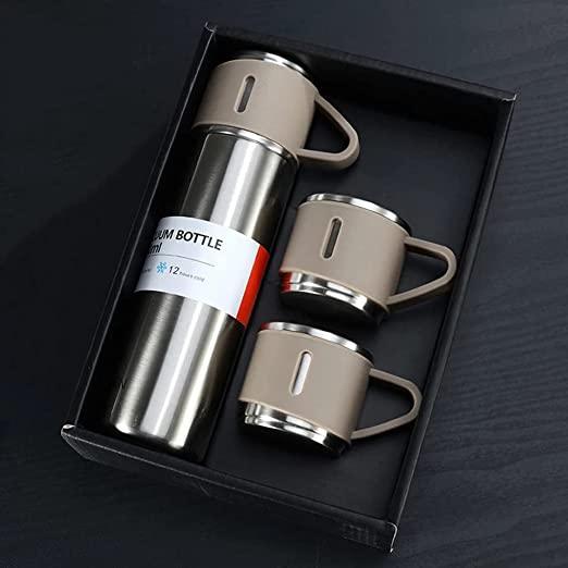 500 ML Vacuum Flask set with 2 Cups - TREASURE EXPORTS