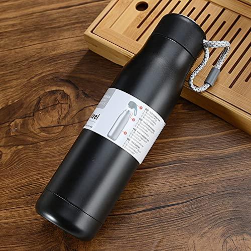 A black water bottle vacuum insulated stainless steel leak-proof