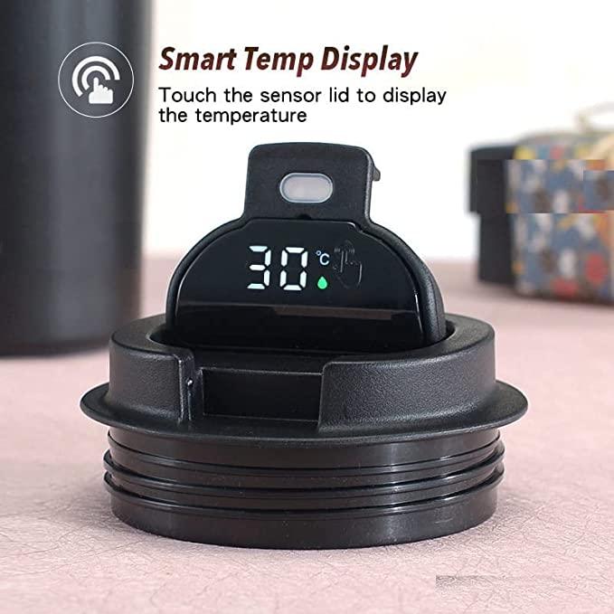 Treasure Stainless Steel Vacuum Insulated Thermal Mug Double Wall Travel Tea, Coffee Mug with Leak Proof Lid & Temperature Display Insulated Hot & Cold Mug 510 ml - TREASURE EXPORTS