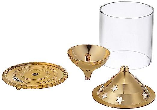 Treasure exports Brass Lamp Akhand Puja Diya 7 Inch(Large) - TREASURE EXPORTS