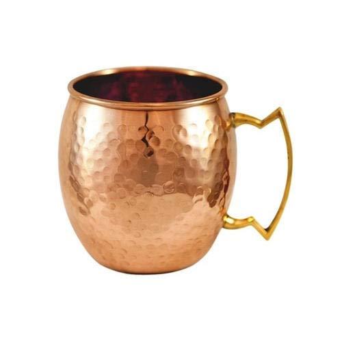 Treasure Hammered Copper Mug Designer Copper Beer Mug Hammered Copper Coffee Mug Brass Handle Copper Mug Copper Mugs for Water - TREASURE EXPORTS