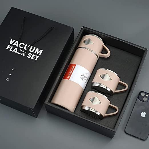 500 ML Vacuum Flask set with 2 Cups - TREASURE EXPORTS