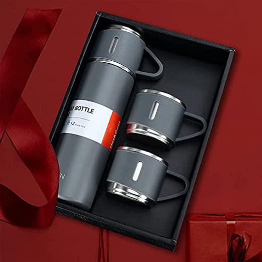 500 ML Vacuum Flask set with 2 Cups - TREASURE EXPORTS